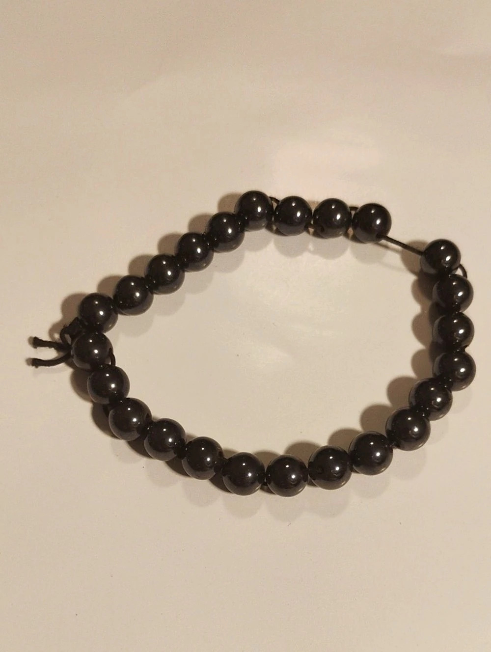 Gun Metal Gray Beaded Bracelet